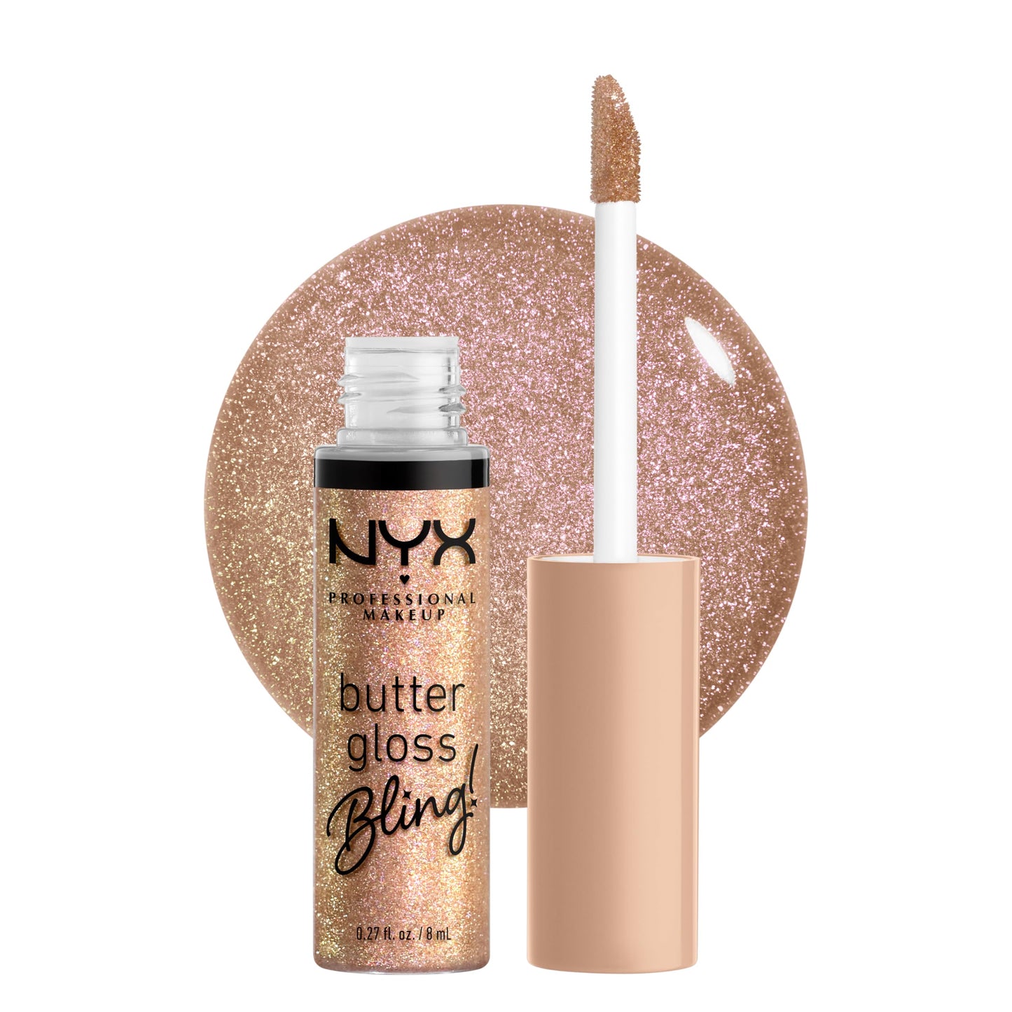NYX PROFESSIONAL MAKEUP Butter Gloss, Non-Sticky Lip Gloss - Sugar Glass ,Clear