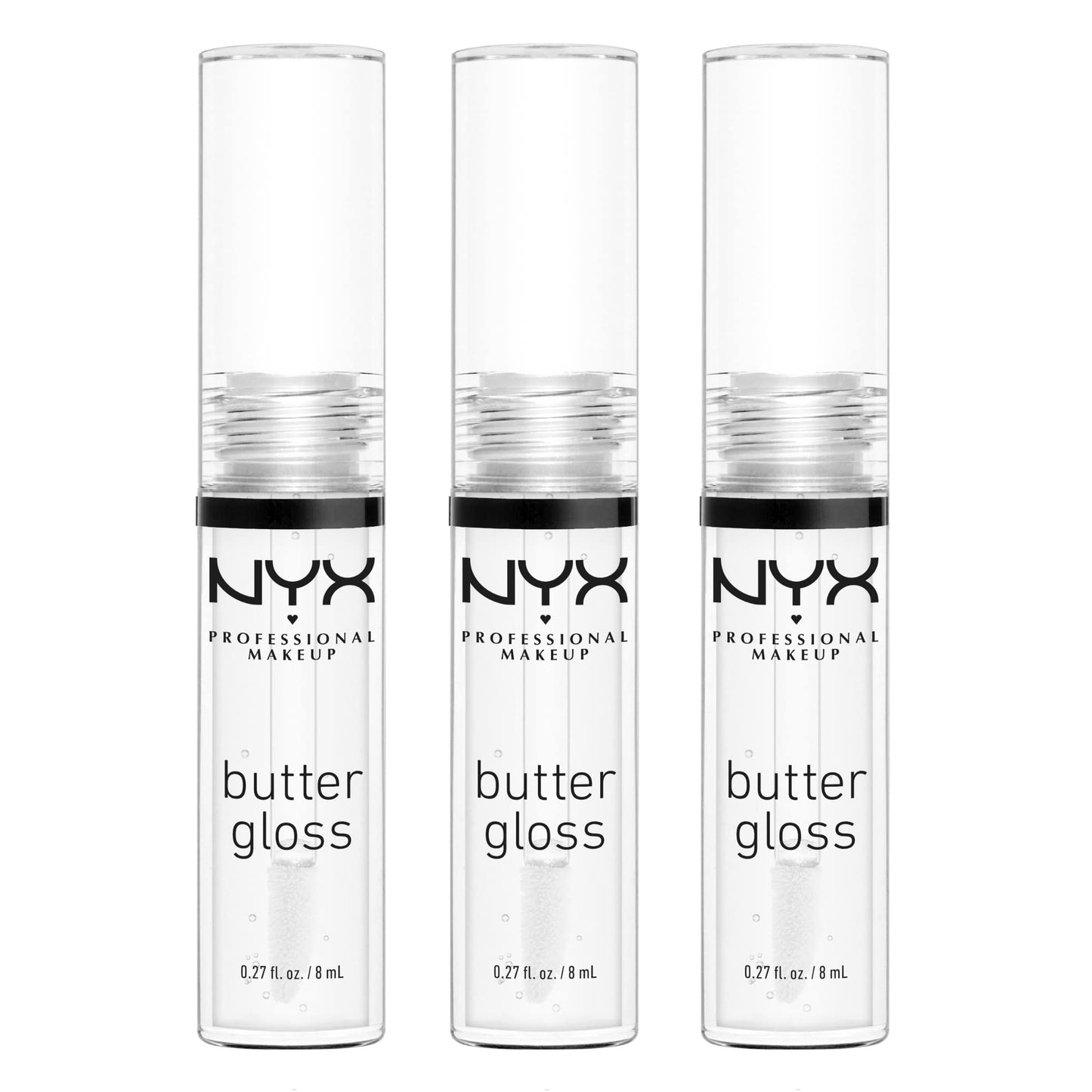 NYX PROFESSIONAL MAKEUP Butter Gloss, Non-Sticky Lip Gloss - Sugar Glass ,Clear